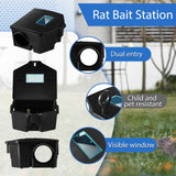 Qualirey 8 Pcs Rodent Bait Station with Key Rat Bait Station Traps Reusable Mouse Traps Smart Tamper Proof Cage House Heavy Duty Bait Boxes for Rodents Outdoor Rats Mice, Bait Not Included (Practical)