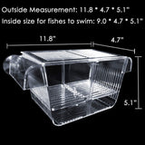 Fish Breeder Box Fish Hatchery Floating Fish Breeding Box with Removable Grating Perfect Fish Tank Divider for Agreesive Injured Pregnant Fishes