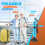 BigAlex Folding Walking Cane with Two Led Lights for Elderly Solid Base Adjustable Walking Stick with Carrying Bag for Man/Women