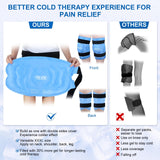 REVIX 20" XXXL Ice Pack for Knee Replacement Surgery - Gel Knee ice Packs for Injuries Reusable, Ice Knee Wrap with Cold Compression for Pain Relief, Sports Injuries, ACL, Swelling, Set of Two