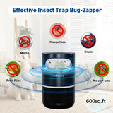 vertmuro Indoor Insect Trap, 2-Mode Bug Catcher & Killer with Strong Suction, Time Setting, UV Light, Mosquito Bug Zapper for Fruit Flies, Gnats, Moths
