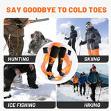 2023 Upgraded Heated Socks for Men Women, 5000mAH Rechargeable Battery Electric Socks, 4 Levels Winter Cold Weather Warm Socks for Outdoors Hunting Fishing Camping Hiking Skiing Foot Warmers (Black)