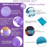 REVIX Ice Packs for Injuries Reusable Gel for Back Pain Relief (16'' X 9'')-Gel Cold Pack for Shoulder, Lower Back, Thigh & Arm, Cold Compress Therapy for Pain Relief Swelling, Bruises & Tension