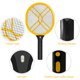 Faicuk Handheld Bug Zapper Racket Rechargeable Fly Swatter (2 Pack)