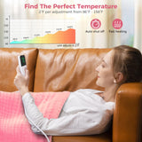 NOWWISH Heating Pad for Back Pain & Cramps Relief, Moist Heat Electric Heating Pads with Auto Shut Off, Christmas Birthday Gifts for Women Men (Pink, 12"x24")
