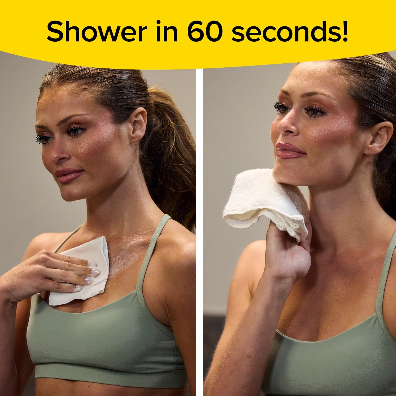 Skunky Disposable Rinse-Free Bathing Sponge Wipes, AS-SEEN-ON-TV, Clea