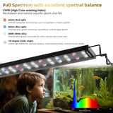 GLOWRIUM Aquarium Light, LED Full Spectrum Freshwater Fish Tank, Daylight/Moonlight Mode and infinitely dimmable, Fish Tank Light with auto-on/Off Timer (12-17 in)