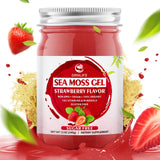 Sea Moss Gel Organic Raw 12oz, Wildcrafted Superfood Irish Seamoss Gel, Rich in 102 Vitamins & Minerals, Nutritional Supplement for Immune and Digestive Support, Strawberry Flavored