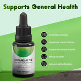 Oceans Alive Marine Phytoplankton by Activation Products, 1 Month Supply, Organic Saltwater Algae Oil Memory and Focus Mineral Trace Supplements - Microalgae Oil for Energy and Stress - 30 ml