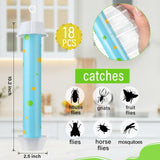 18 Pcs Sticky Fly Trap Fly Stick with Hanging Hook Adhesive Fly Catcher for Indoor Outdoor Trap Houseflies and Flying Insects Mosquito Bee Wasp Moth