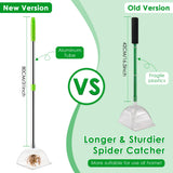 Saillong Large Spider Insect Catcher with Long 31'' Handle, Contactless Spider Grabber Removes Release Spiders and Insects, Spider Catchers for Home Kid Nature Explore (2)