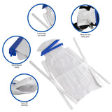 Refillable Ice Bags with Clamp Closure [Pack of 5] Large, 6-1/2 x 14 – Reusable Easy Filling Hospital Icepack with Soft Outer Covering and Leak Resistant Inner Layer + Vakly First Aid Kit Guide (5)