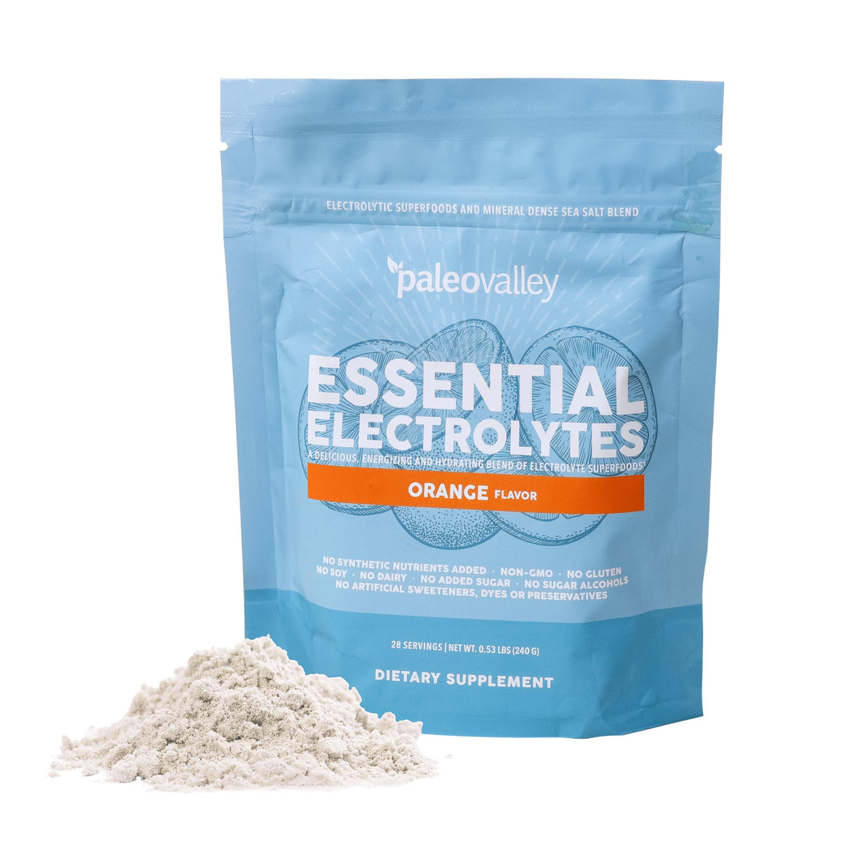 Paleovalley Essential Electrolytes Powder - Full Spectrum Orange Elect