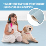 SOLOSHINE 2 Packs Reusable Incontinence Bed Pad, 36X41 Inch Washable Pee Pads, Waterproof Bed Pad & Pet Pad, Perfect for Kids, Adults, The Elderly and Pets