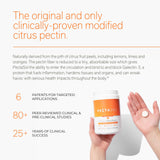 EcoNugenics PectaSol Modified Citrus Pectin for Total-Body Health & Optimal Aging - Daily Super-Nutrient for High Performing Cells - 120 Chewable Tablets