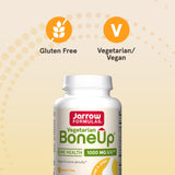 Jarrow Formulas Vegetarian BoneUp - 120 Tablets - 60 Servings - For Bone Support & Bone Density - Includes Vitamin D2, K2 (as MK-7) & 1000 mg Calcium - Gluten Free - Non-GMO