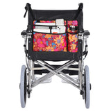 supregear Walker Bag with Cup Holder, Water-Resistant Wheelchair Pouch Folding Walker Accessory Basket for Wheelchairs, Rollators, Scooters (Floral)