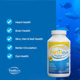 Fortifeye Vitamins Super Omega-3 Fish Oil, Lemon Flavor, Natural Triglyceride, 900 EPA / 600 DHA Per Serv (180 Count)