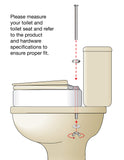 Essential Medical Supply Raised Elevated Toilet Seat Riser for an Elongated Toilet and Compatible with Toilet Seat, Elongated, 19 x 14 x 3.5