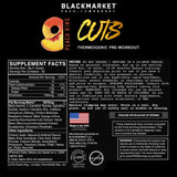 BLACKMARKET CUTS Pre Workout - Flavored Energy Powdered Drink Mix for Men & Women, Great for Muscle Definition, Fat Burning, Thermogenic, Creatine Free, (Peach Ring, 30 Servings)