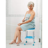 Carex Easy Swivel Bath Stool and Bathtub Stool - Shower Stool, Adjustable Rotating Bath Seat and Shower Chair for Elderly with Storage Tray, Shower Stools For Seniors