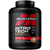 Whey Protein Powder MuscleTech Nitro-Tech Whey Gold Protein Powder Whey Protein Isolate Smoothie Mix Protein Powder for Women & Men Strawberry Protein Powder, 5 lb (69 Servings)-package varies