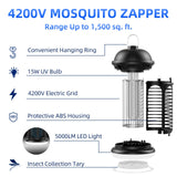 Jawlark Bug Zapper Outdoor with LED Light, 4200V Electric Mosquito Zapper, Insect Fly Zapper Outdoor Indoor, 5ft Power Cord, IPX6 Waterproof, Plug in Mosquito Killer for Patio Yard Home