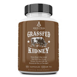 Ancestral Supplements Grass Fed Beef Kidney Supplement, 3000mg, DAO Enzyme Supplement, Kidney Support for Urinary and Histamine Health, Selenium, B12, Non GMO, 180 Capsules