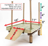 Penn-Plax Reptology Aquatic Turtle Pier and Basking Platform | Floating Above Tank | Decorative, Functional, and Naturally Inspired for Aquariums and Terrariums | Large Size (REP603)