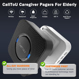 CallToU Caregiver Pager Wireless Call Bell Alert Button for Seniors/Elderly/Patients 1 Plugin Receiver 1 Waterproof Transmitter