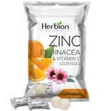 Herbion Naturals Zinc, Echinacea & Vitamin C Lozenges with Orange Flavor, 25 CT - Dietary Supplement for Adults & Children 5+ - Promotes Wellness for The Whole Family - (Pack of 5) (125 Lozenges)