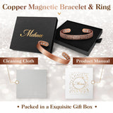 Copper Bracelets for Women Men: Lymph Detox Magnetic Bracelet, 100% Pure Copper Bracelet with 6 Magnets 3500 Gauss - Copper Jewelry Gifts