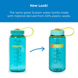 Nalgene Sustain Tritan BPA-Free Water Bottle Made with Material Derived From 50% Plastic Waste, 16 OZ, Wide Mouth