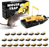 ICFPWR Mouse Trap Rat Traps Indoor 24-Pack - Small Reusable Sensitive Mouse Traps Indoor for Home for Mice Chipmunks Squirrels - Effective Mice Trap with Powerful Bites Force for Indoor Outdoor