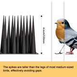 OFFO Bird Spikes Pigeon Outdoor Deterrent Spikes for Cat Keep Birds Raccoon Woodpecker Away Covers 20 Feet(610cm), Black