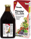 Floradix, Floravital Iron & Herbs Vegan Liquid Supplement for Energy Support, 23 Oz