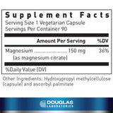Douglas Laboratories Magnesium Citrate | Supports Normal Heart Function, Bone Formation, and Resorption, Muscles, and Membrane Transport* | 90 Capsules
