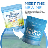 Paleovalley 100% Grass Fed Beef Bone Broth Protein Powder - Rich in Collagen Peptides for Hair, Skin, Gut Health, Bone and Joint Support - 28 Servings, 15g Protein Per Serving - No Gluten or GMOs