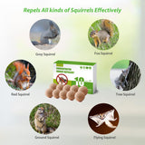 MAGIC CAT Squirrel Repellent Outdoor, 10 Pack Natural Peppermint Oil Squirrel Deterrent for Indoor Attic Pet Family Safe, Rodent Repellent to Keep Squirrel Chipmunk Away from Bird Feeder Garden Garage