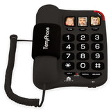 Big Button Phone for Seniors - Corded Landline Telephone - One-Touch Dialling for Visually Impaired - Amplified Ringer with Loud Speaker for Hearing Impaired, Ergonomic Non-Slip Grip