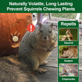 TSCTBA Squirrel Repellent Outdoor, Chipmunk Repellent Outdoor, Squirrel Repellent for Attic and Cars Engines, Ultra Powerful Squirrel Deterrent, Squirrel Repellent for Bird Feeders and Garden-12P