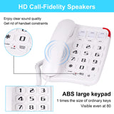 Large Button Phone for Seniors, Loud Ringer, One-Touch Dialing. Amplified Corded Phone with Speakerphone for Elderly Home Landline Phones, No Need to use Batteries.