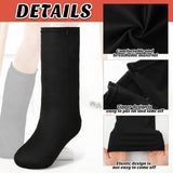 2 Pcs Leg Cast Cover, Medium Short Cast Sock Cast Cover Below The Knee Leg Cast Sleeve for Foot Leg Men Women (Black, Gray)