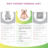 Thermal-Aid Zoo Animals - Bella The Pink Bear - Heatable Therapeutic Stuffed Animals for Kids - Hot & Cold Therapy - Ice Pack & Heating Pack