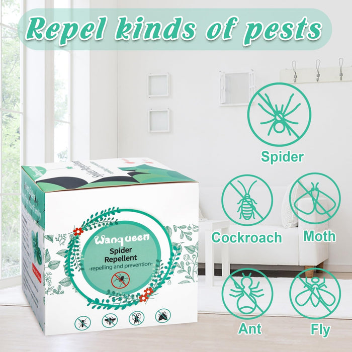 8 Pack Spider Repellent Pouches for House Indoor, Spider Deterrent Peppermint Oil and Lemongrass Formula Spider Repellent Bags, No-Toxic Stay Away Spider