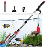 Suness Aquarium Vacuum Gravel Cleaner: 110GPH Manual Aquarium Siphon Vacuum Cleaner for Water Change, Sand Cleaning and Remove Dirt, 4 in 1 Fish Tank Cleaner Vacuum with Adjustable Length