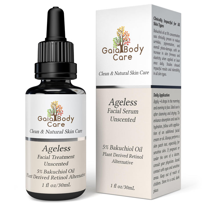 Gaia Body Care 5% Bakuchiol Oil – Organic Plant-Based Facial Serum, 1 oz