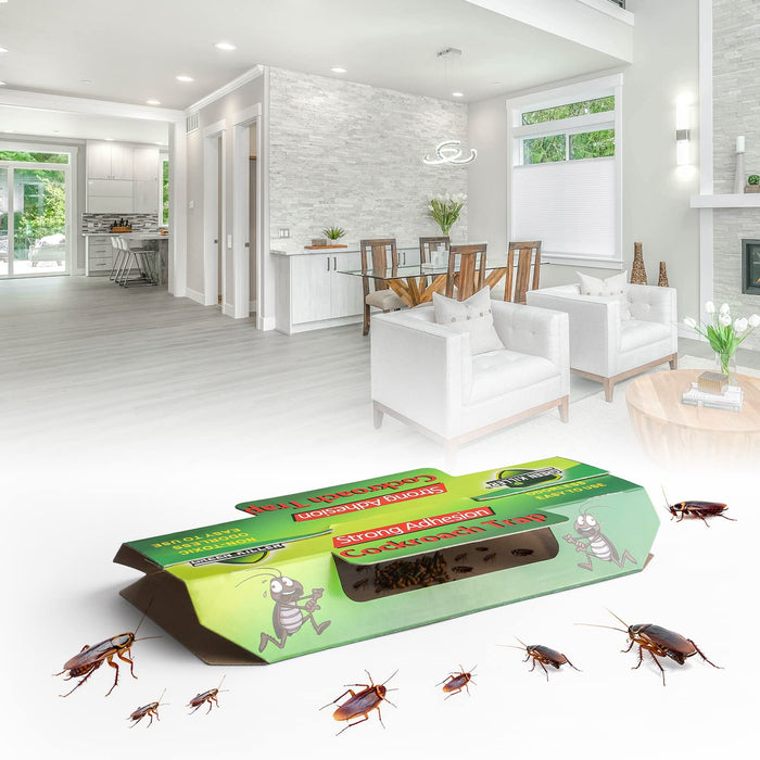 (20 Pack) Roach Traps Indoor,Roach Killer Indoor Infestation, Cockroach Killer Indoor Home, Cockroach Trap, Roach Motel, Pet-Friendly Roach Killer Indoor for Roaches, Ants, Spiders, Bugs, Beetles