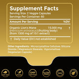 Lions Mane Supplement Capsules - 120 Count - Mushroom Supplement, Brain Supplements for Memory and Focus, Lion's Mane Mushroom Capsules - Cognitive and Immune Support, Focus Supplement