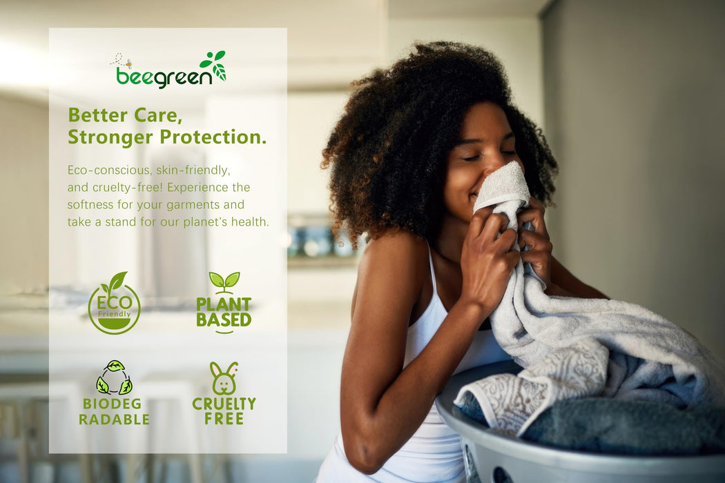 Beegreen Essential Oil Laundry Detergent Sheets: No Synthetic Fragrances, Gentle Aroma, 64 Loads, Skin-Friendly, Eco-Conscious, Zero-Waste, Liquid-Free Cleanse